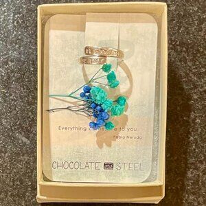 Sterling Silver Ring by Chocolate & Steel "WE WERE TOGETHER, I FORGET THE REST"